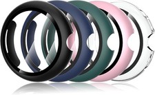 5-Pack Hard PC Screen Protector Case for Google Pixel Watch 3 45mm HD Clear