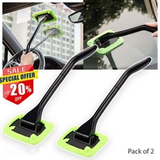 2x Microfiber Car Wiper Windshield Cleaning Glass Window Cleaner Brush Amtech