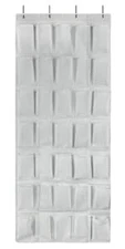 35 Large Pockets Over the Door Shoe Organzier, Hanging Organizer Gray 