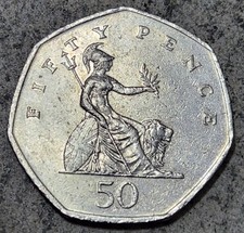 UNITED KINGDOM 🇬🇧 FIFTY (50) PENCE COIN 1997 (QUEEN ELIZABETH II)