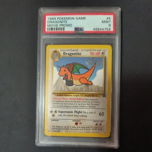 Dragonite PSA 9 1999 Pokemon Wizards Black Star Promos #5 Movie Promo