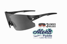 Tifosi Rail XC Sunglasses Blackout Frame Smoke Lens Sport Cycling Running