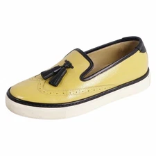 Hermes Sneaker Slip-on Tassel Enamel Leather Shoes Women 35 Used MOLO-0