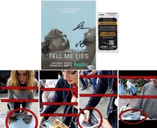 Grace Van Patten, Jackson White +1 signed "TELL ME LIES" 8x10 Photo d JSA COA