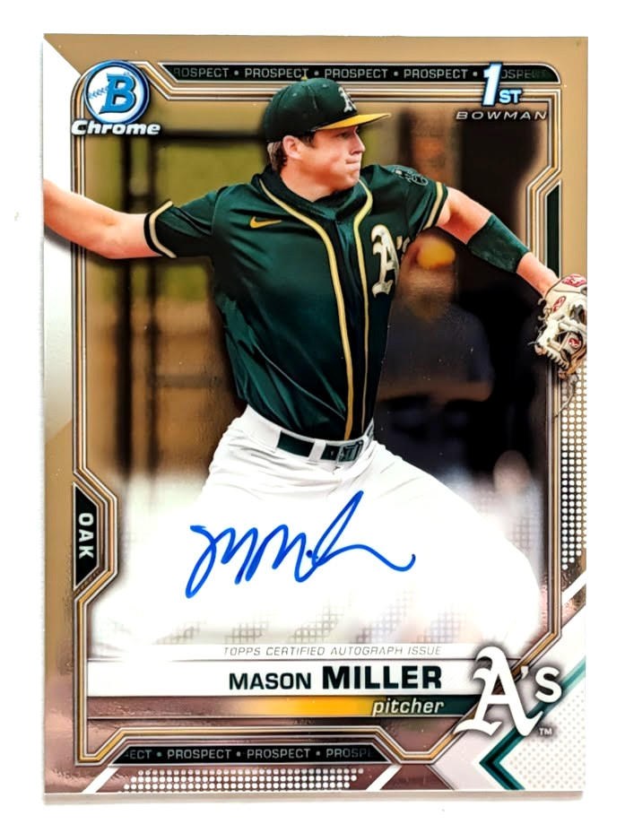 2021 1st Bowman Draft Chrome Mason Miller On-Card Rookie AUTOGRAPH RC