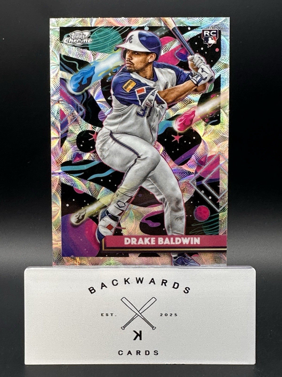 2025 Topps Cosmic Chrome Drake Baldwin RC Nucleus Refractor #96 Braves