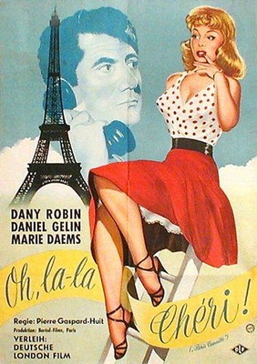 Dany Robin in OH, LA-LA CHERI! Originalplakat EA von 1955