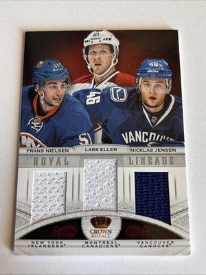 2013 Crown Royale Royal Lineage Materials Frans Nielsen Lars Eller Triple Patch