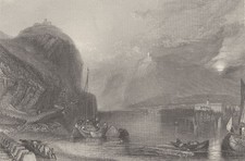 GERMANY. The Drachenfels ; Finden 1833 old antique vintage print picture