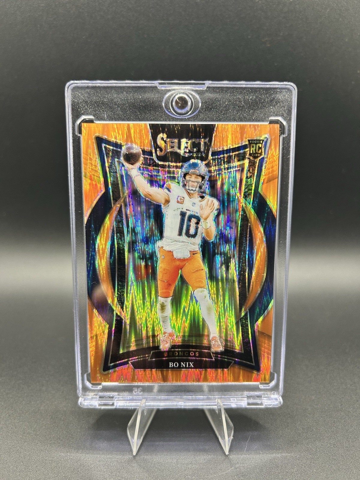 🔥 CLEAN 2024 Panini Select - Concourse Bo Nix #30 Orange Shock Prizm /499 🔥