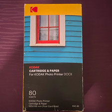 Kodak PHC-80 Photo Printer Cartridge Paper For Kodak Dock 80 Sheets 100x148mm