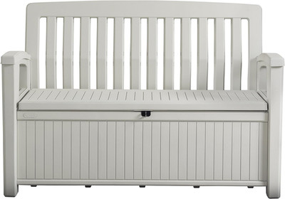 Keter Chalet Und Garten Patio Bench Premiumqualität, 227 L L, Weiß, 227 L