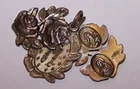 Vintage Sterling Silver Religious Three Piece Sliding Roses Medal Pendant