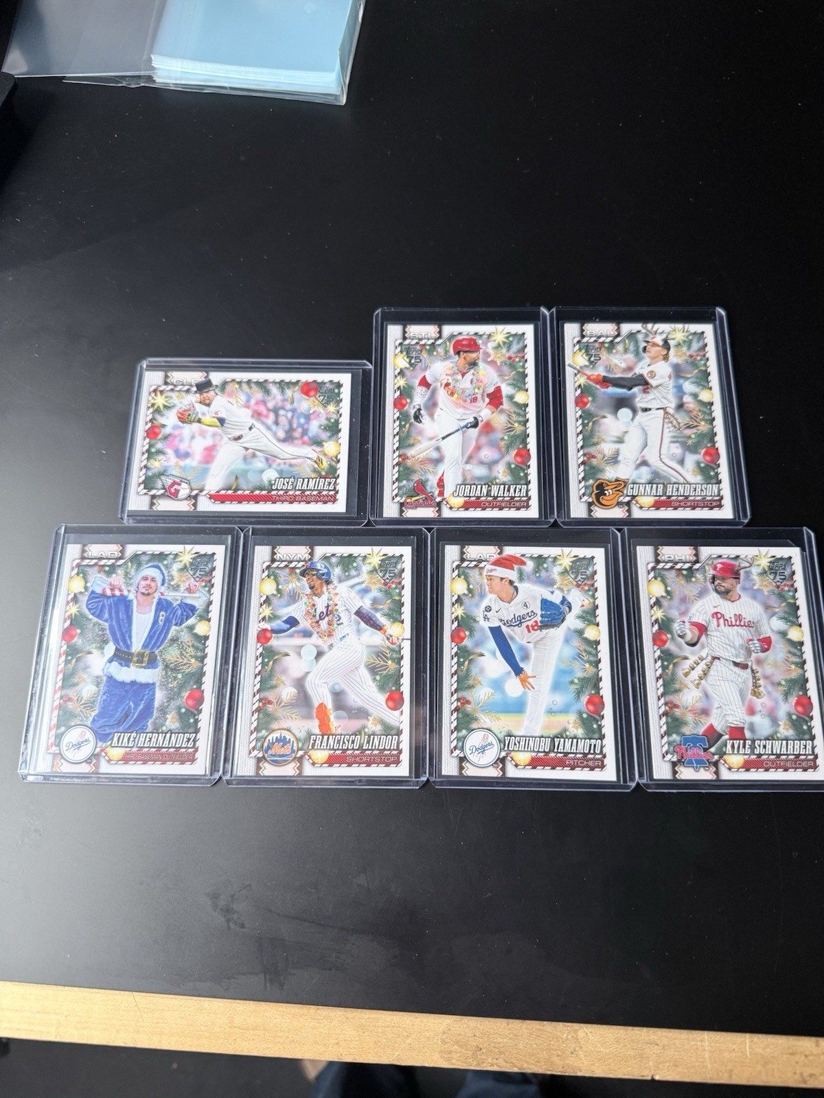 2026 Topps Holiday #006 Lot Of 7 Cards. Walker,Gunnar,Kike,Lindor, Schwarber….
