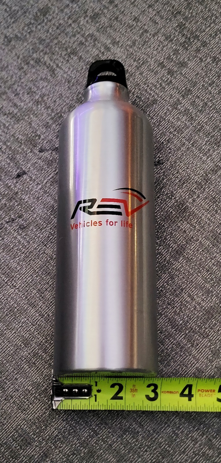 REV 9"x3" Aluminum Water Bottle Keeps Drinks Cold For Hours!