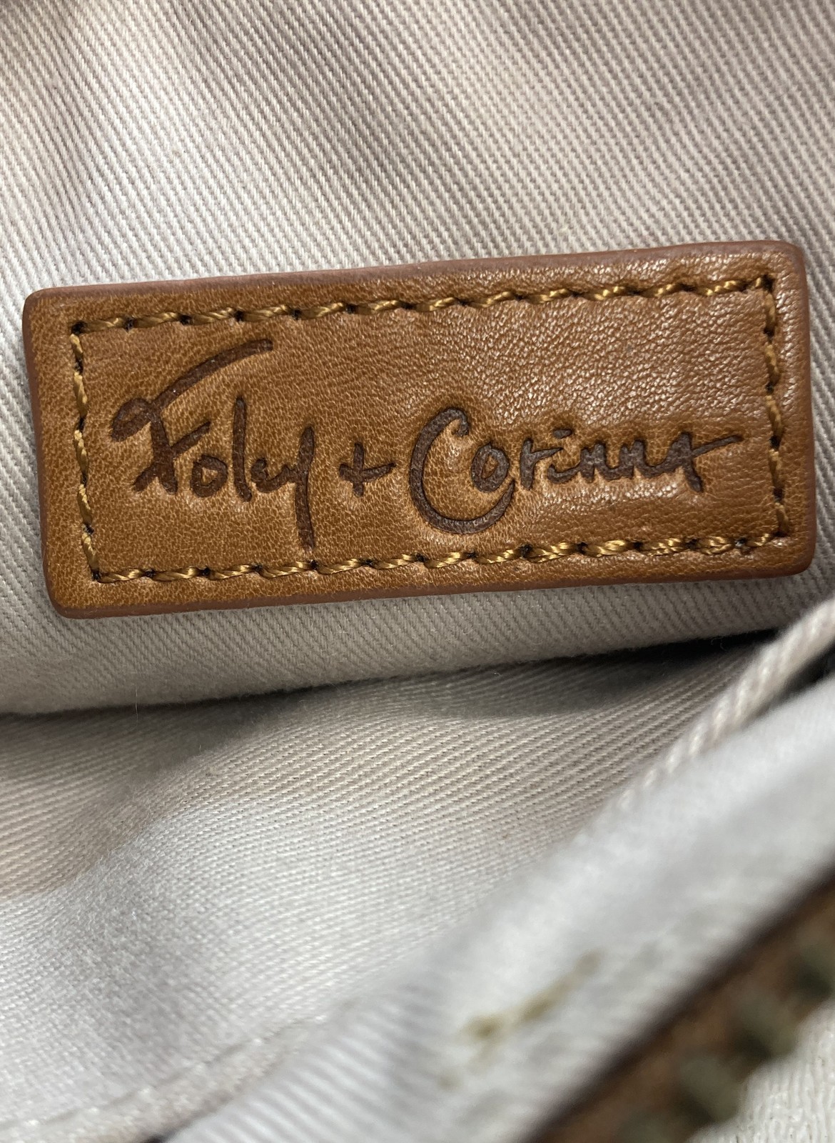 Foley + Corinna Brown Patchwork Leather Snakeskin… - image 5