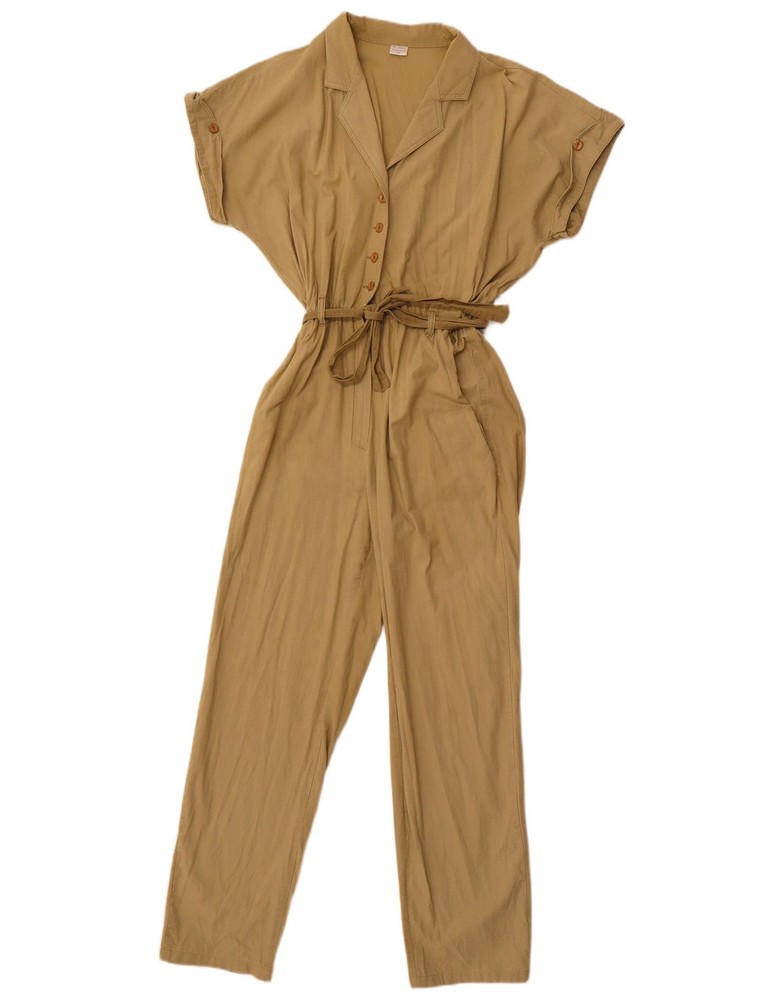 Vintage Womens Jumpsuit EU 38 Medium  Khaki Cotton BX11