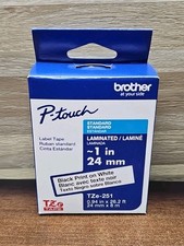New Brother P-touch TZe Laminated Label Tape TZe-251 1in 24mm 0.94 In  26.2 Ft