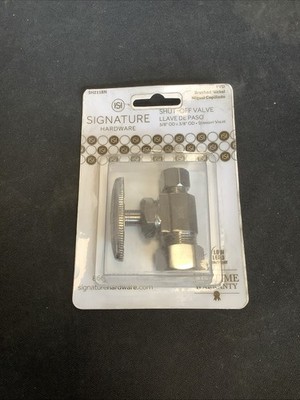Signature Hardware Shut Off Valve  Brushed Nickel. SH211BN @3