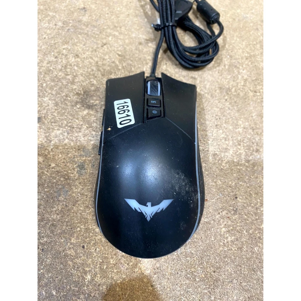 Havit Gaming Mouse Black Wired USB RGB Backlit Programmable Ergonomic 7-Buttons - Image 2 of 4