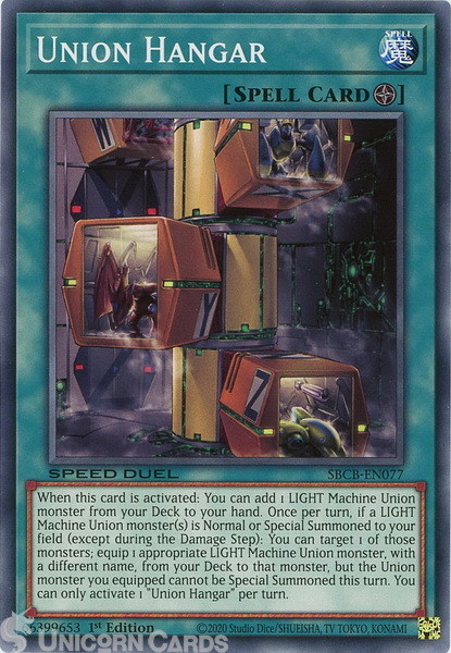 SBCB-EN077 Union Hangar Common 1st Edition Mint YuGiOh Card