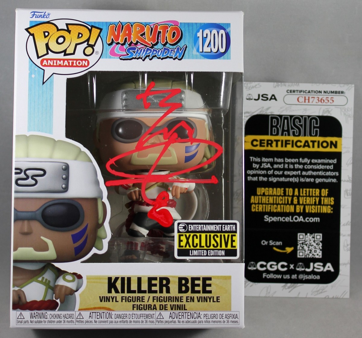 HISAO EGAWA SIGNED KILLER BEE NARUTO FUNKO POP FIGURE EXCL