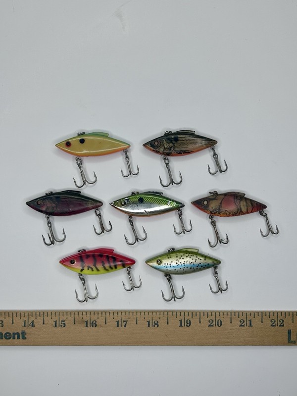 Lot of 7 Bill Lewis Rat-L-Trap Lipless Crank Bait Fishing Lure Some Vtg