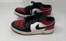 Nike Boys Air Jordan 1 Low 553560-612 Black Red White Sneakers Shoes Size 6Y