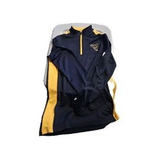 University of West Virginia Mountaineers Russel 1/4 Zip Pull Over Small Q1
