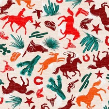 Wild, Wild West  Wild West Toss, Southwest Fabric 1yd  BTY  Cotton  Fast Ship 