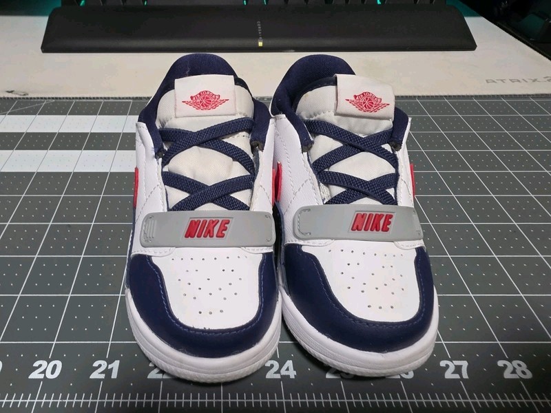 Jordan Legacy 312 Low White Midnight Navy Wolf Grey Varsity Red (TD) 9C