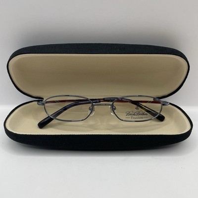 Brooks Brothers B.B.442 1126T Titanium Eyeglasses Kids Frames Blue Red 45-17-125