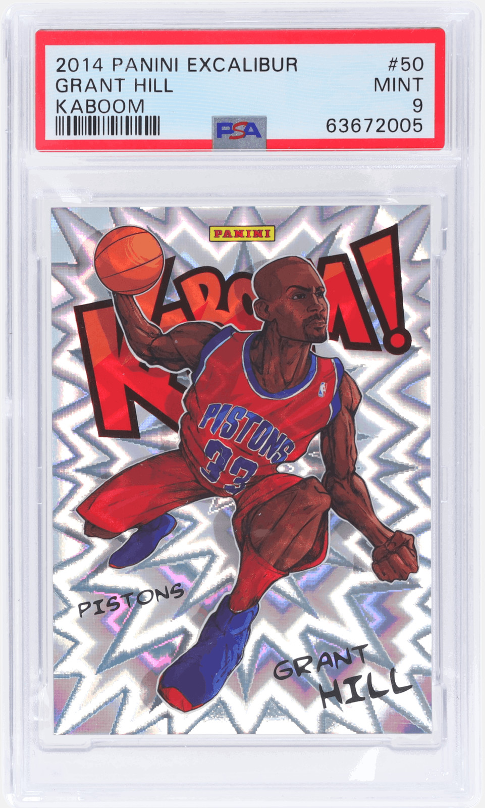2014 Panini Excalibur Grant Hill Kaboom! #50 PSA 9