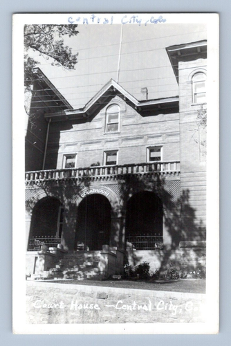 RPPC 1950'S. COURT HOUSE. CENTRAL CITY, COLORADO. POSTCARD U29