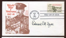 Edouard Victor Izac US Navy WW1 MOH Recipient German POW Signed Cover DC3879