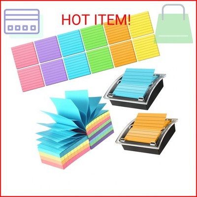 14 Pop up Sticky Note with 2 Pack Pop up Notes Dispenser Black Base Clear Top St