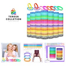 200 Bulk Jesus Loves You Silicone Bracelets - Perfect for Events  Celebrations