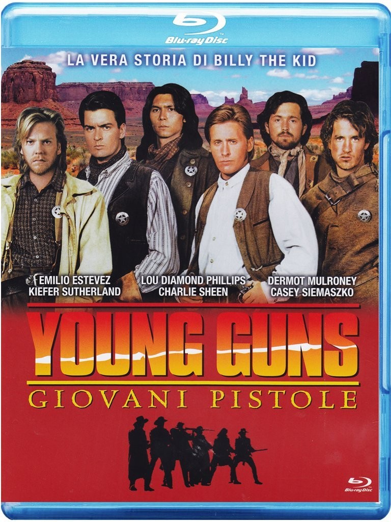 Blu-ray YOUNG GUNS - GIOVANI PISTOLE LA VERA STORIA DI BILLY THE KID nuovo 1988