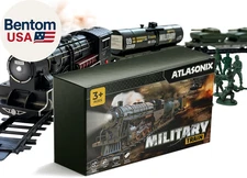 USA Electric Express Train Set for Kids Ages 4-8 - Military Toy Polar Train Mode