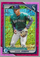 2024 Bowman Chrome Prospect Dawel Joseph Fuchsia Shimmer Refractor /199 Seattle