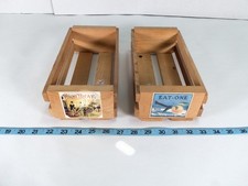 Vintage Napa Valley Wood Cassette Tape Box Holder Lot of 2