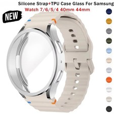Silicone Watch Band Soft TPU Case Cover for Samsung Galaxy 7 6 4 5 40mm 44mm