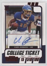 2021 Contenders Draft Picks College Game Ticket Red Cade Johnson #319 Auto 01az