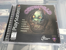 Oddworld Abe's Oddysee Playstation 1 PS1 Complete CIB Tested Black Label