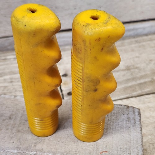 1960s  Bright Yellow Hunt Wild Handlebar Grips Muscle Bike Huffy Rail