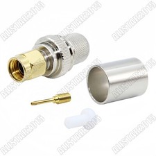 10x RP-SMA Crimp Plug Male female pin RF Connector for LMR400 RG8 RG213 Cable