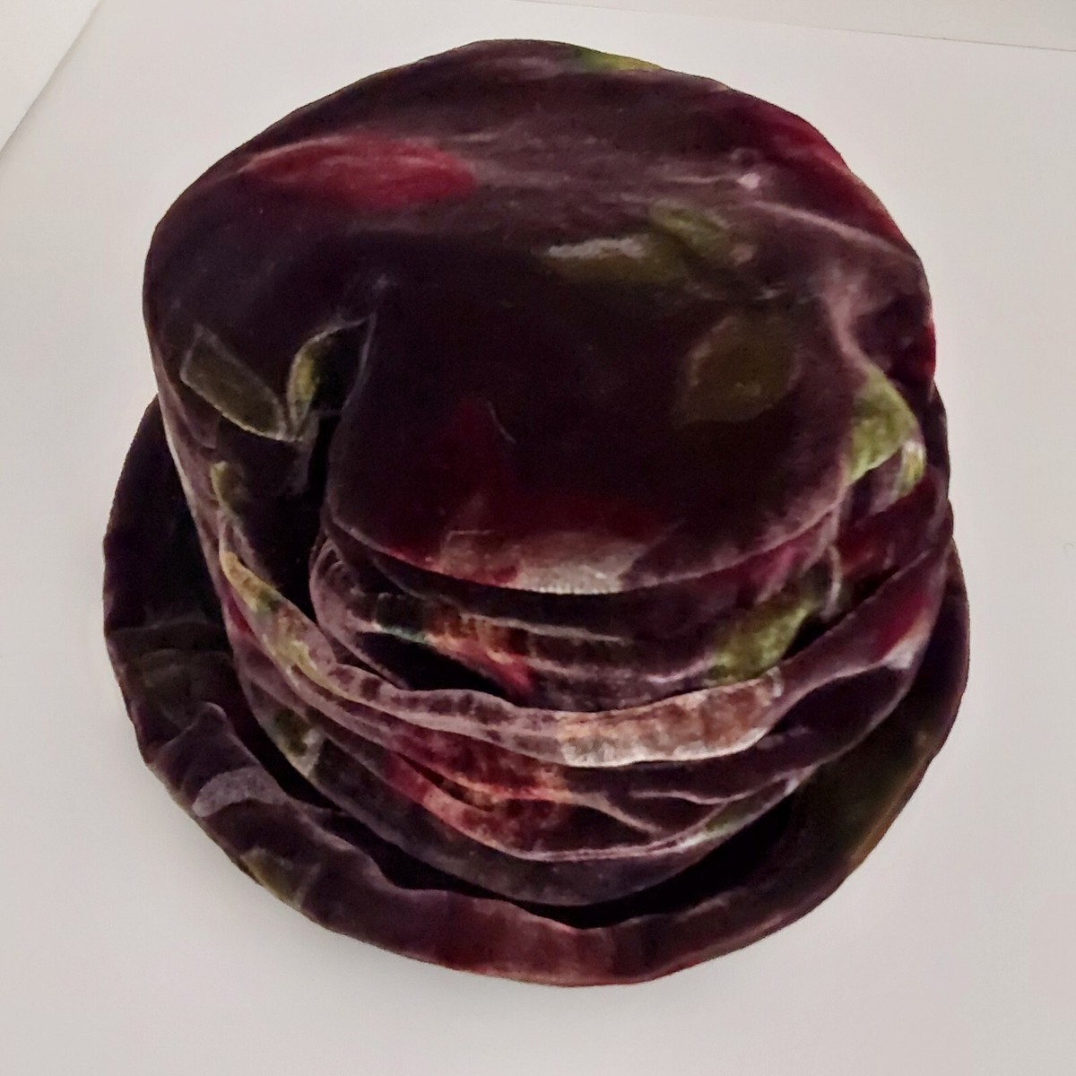 Vintage Liz Claiborne Womens Velvety Silk Blend Floral Scrunch Bucket Hat Liz Claiborne Bucket Hats for Women for sale | eBay main image 2