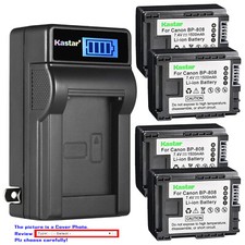 Kastar Battery LCD Wall Charger for Canon BP-808 CG-800 Canon FS300 Camcorder