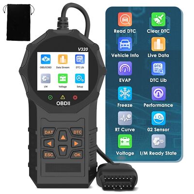 Automotive OBD OBD2 Scanner Code Reader Car Check Engine Fault Diagnostic Tool