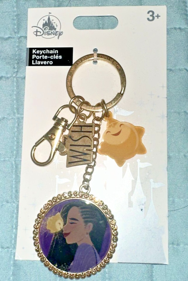 !Brand New Disney Parks Wish Movie Star Portrait Metal Keychain Bag Charm